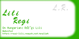 lili regi business card